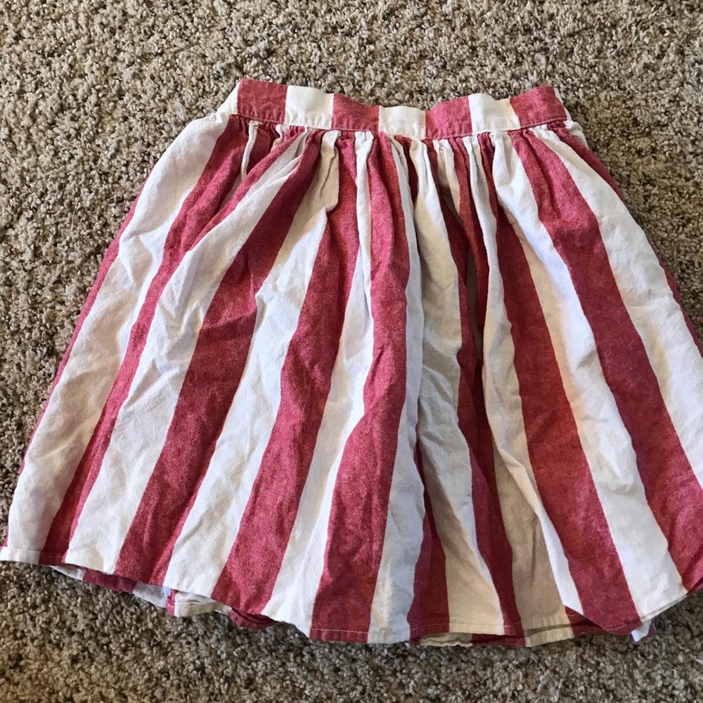 Red and white American apparel skirt